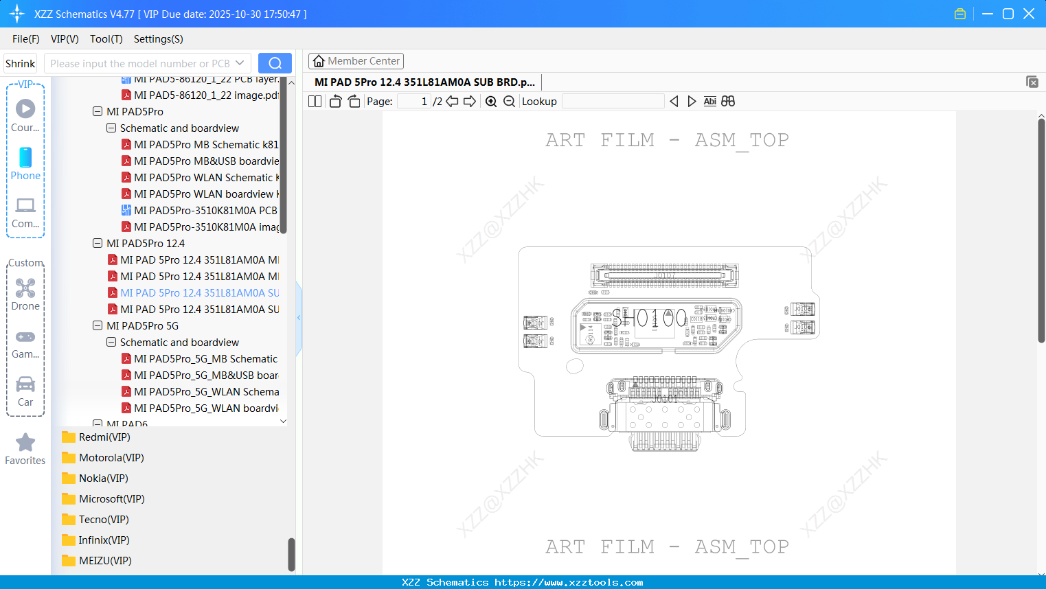 Xiaomi MI PAD 5Pro 12.4 351L81AM0A SUB BRD